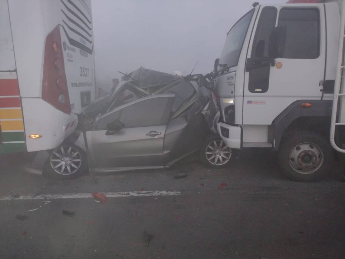 Dos muertos en un impactante choque múltiple en el complejo Zárate Brazo Largo