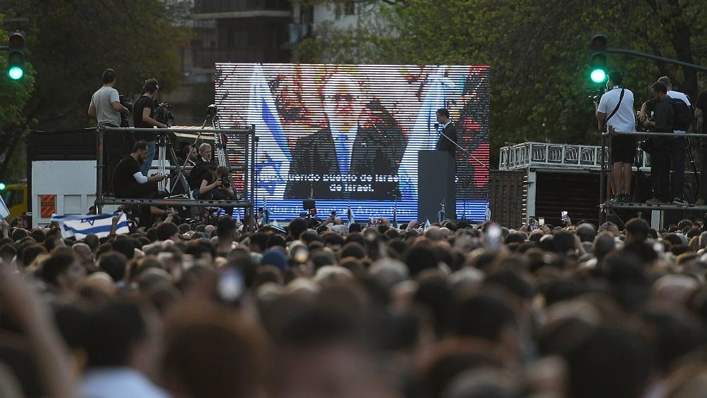 Una multitud se congregó en Buenos Aires para apoyar a Israel