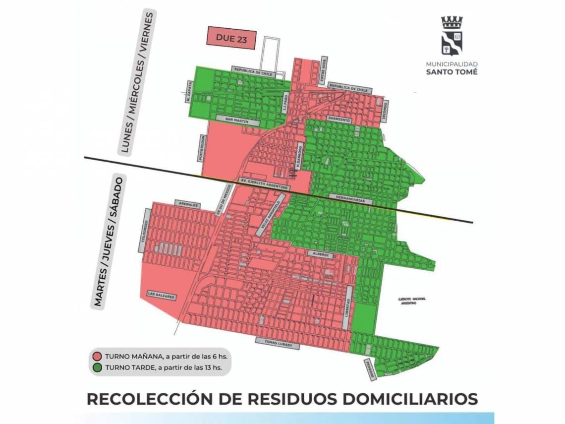 Desde este lunes, la recolección de residuos se realizará tres veces por semana en cada domicilio