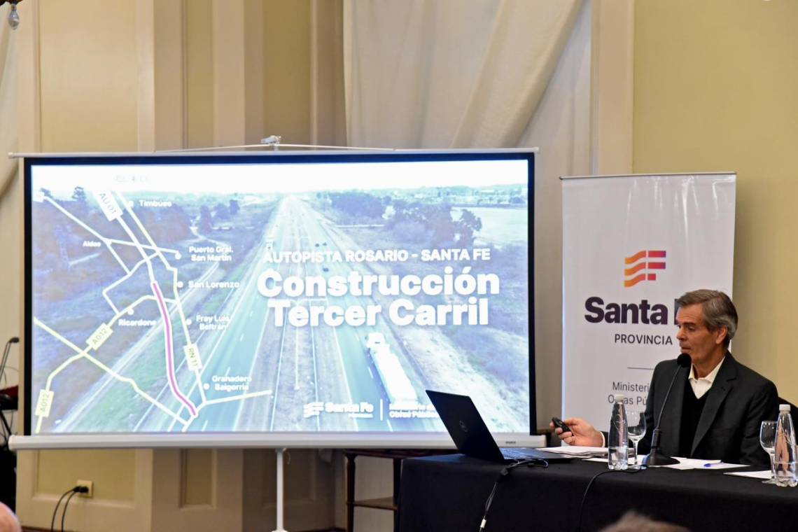 El Gobierno provincial licitó el tercer carril de la Autopista, desde Rosario a San Lorenzo