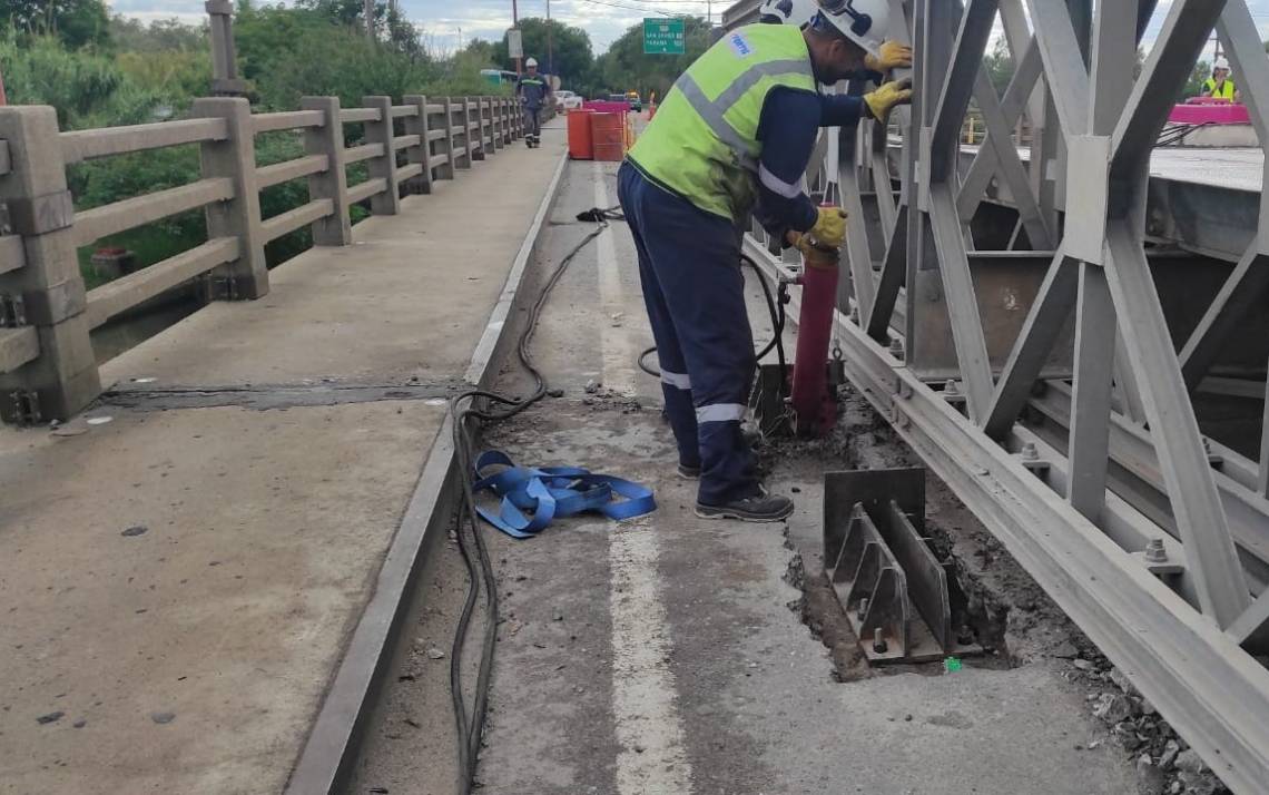 Completan la elevación del tablero deprimido del puente Carretero y Vialidad ratifica que el lunes habrá circulación normal