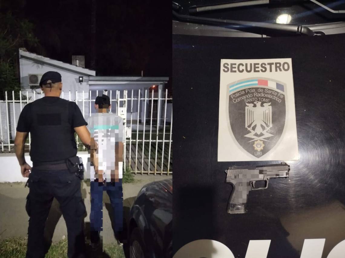 Secuestran una réplica de arma de fuego y detienen a un hombre en el sur de la ciudad