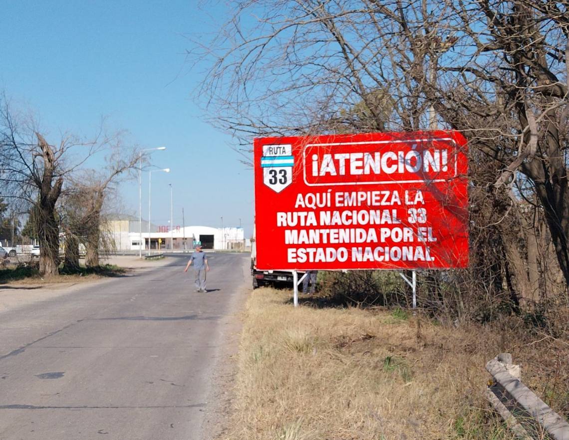 Rutas nacionales sin mantenimiento en la provincia: señalizan con carteles “por el estado catastrófico” en que se encuentran
