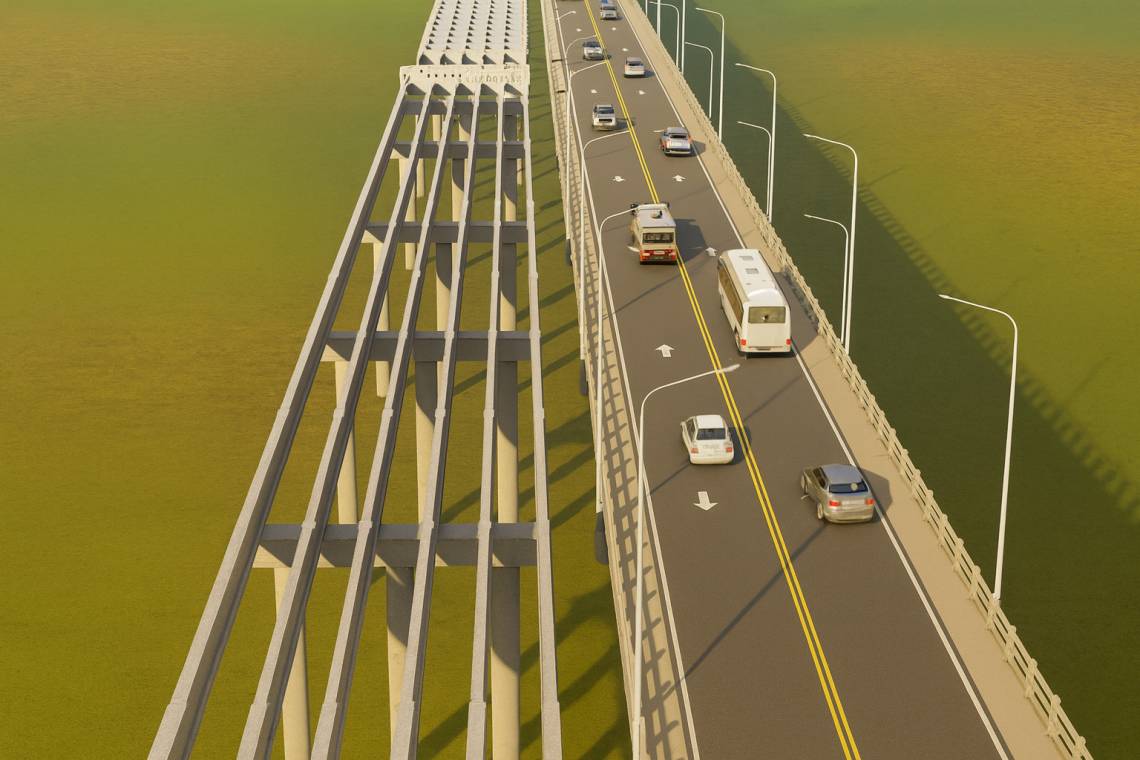 El nuevo puente entra en una etapa clave: se preparan los primeros pilotes-columna