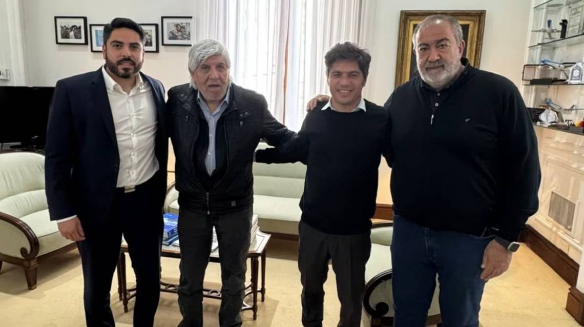 Héctor Daer y Hugo Moyano se mostraron con Kicillof a semanas de las elecciones