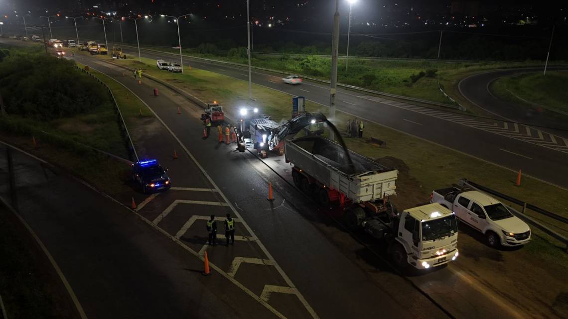 Avanzan los trabajos nocturnos para repavimentar la Autopista Santa Fe-Rosario