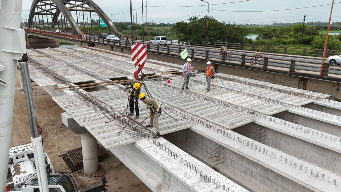 El nuevo puente Santa Fe–Santo Tomé ya alcanza el 30% de avance