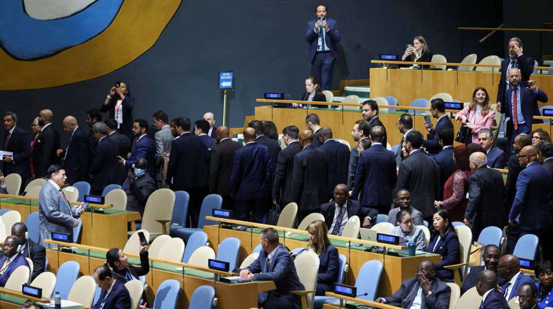 Masiva protesta contra Netanyahu durante su discurso ante la Asamblea General de la ONU