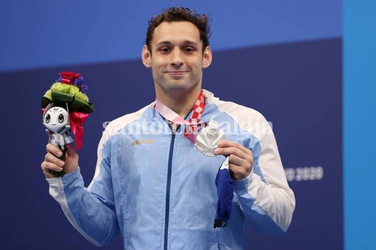 Pipo Carlomagno, plata en los 100 metros espalda de los Juegos Paralímpicos de Tokio 2020