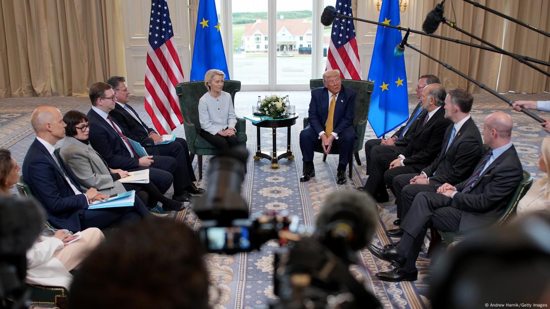 Los dos líderes mundial se reunieron en el club de golf de Trump en Escocia.