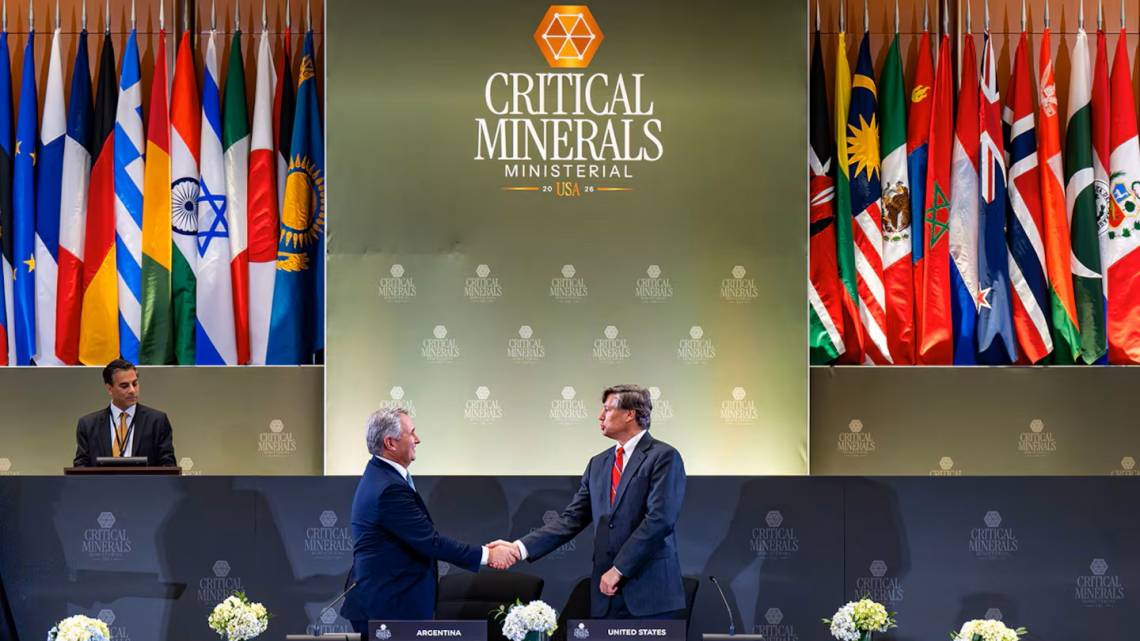 Argentina y Estados Unidos suscribieron un acuerdo de minerales críticos (Foto: Cancillería).