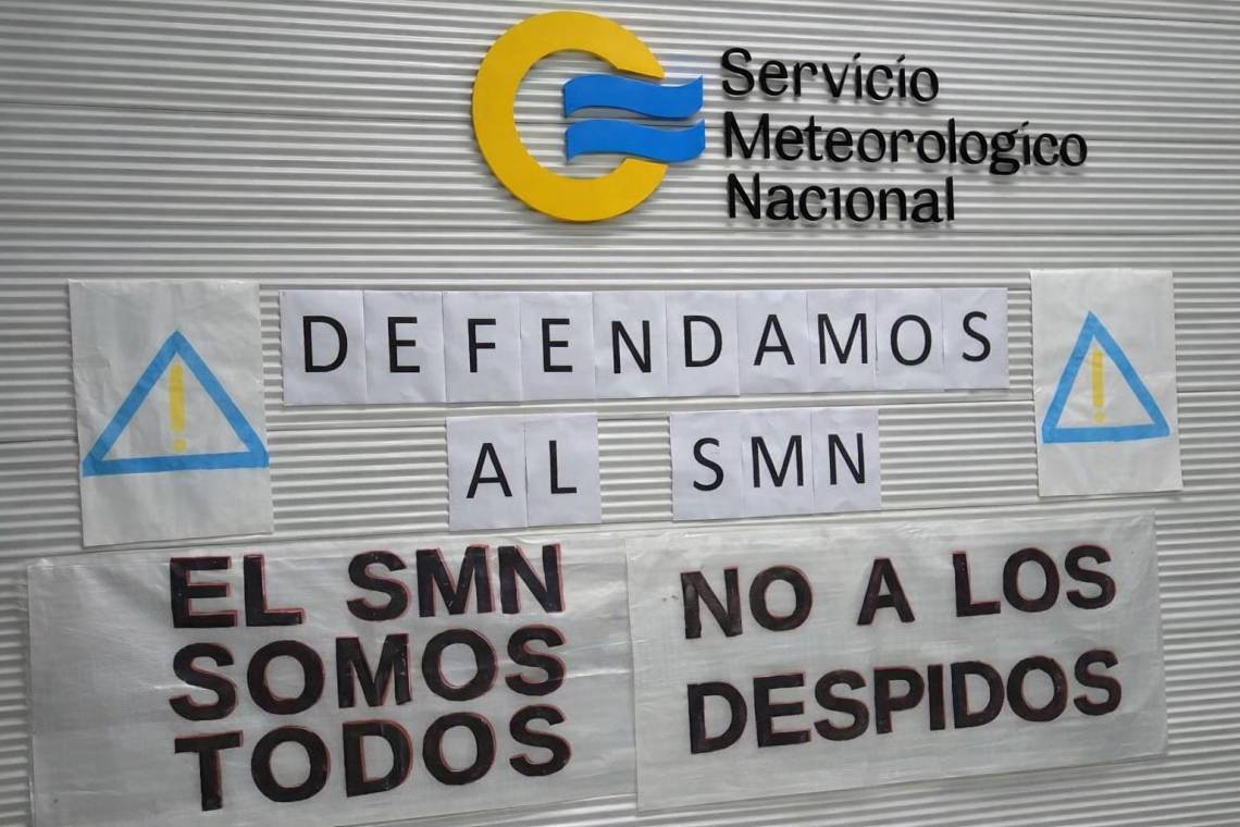 Paro en el Servicio Meteorológico Nacional por un ajuste que prevé 240 despidos