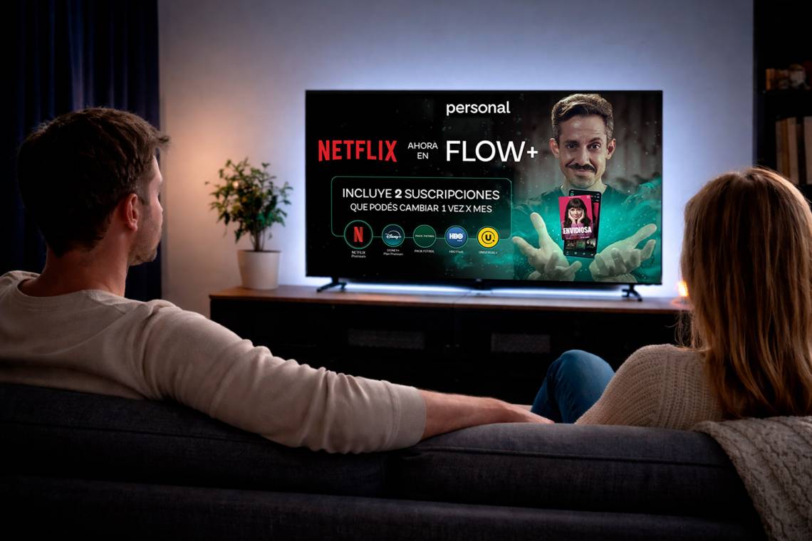 Personal robustece la propuesta de valor de Flow+ y suma Netflix a las suscripciones intercambiables cada mes.