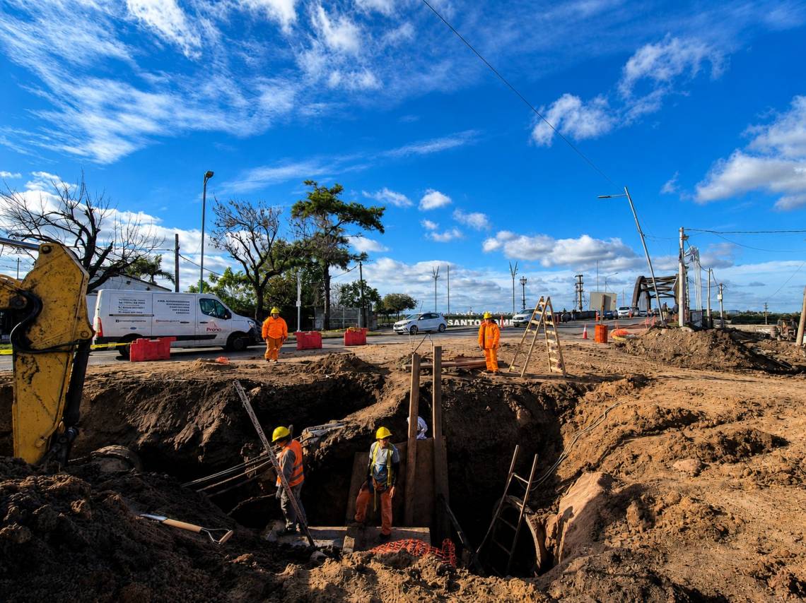 La obra del nuevo puente avanza en el acceso a nuestra ciudad. (Crédito: STD)