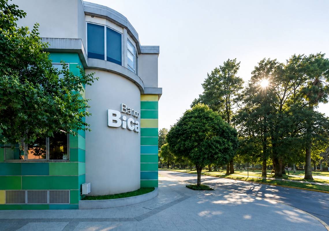 La sucursal de Banco Bica avanza con obras de renovación sin alterar la atención.