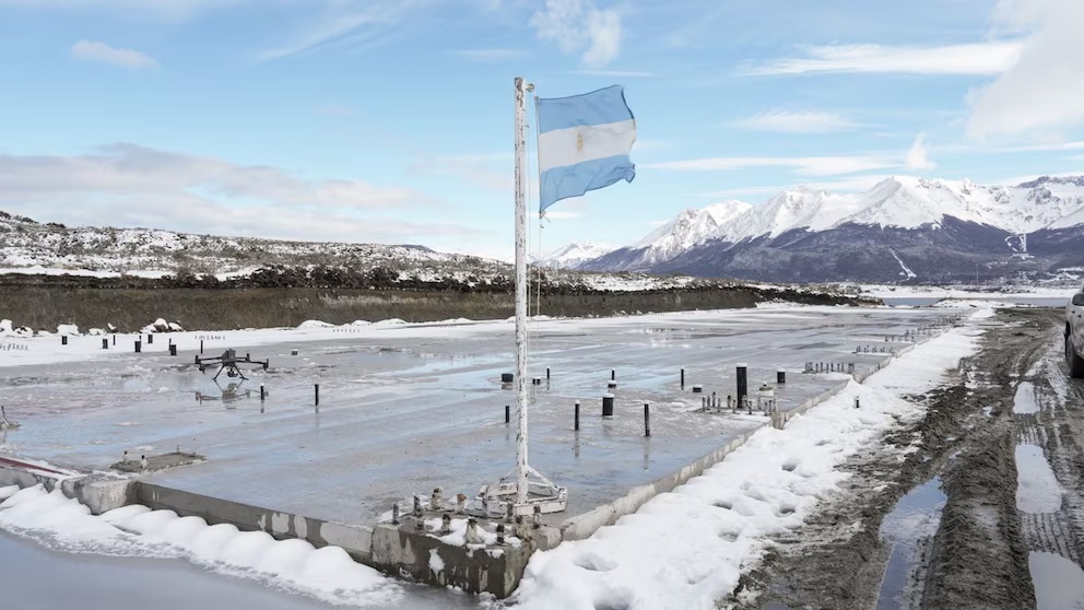 El predio donde se construirá la Base Naval Integrada en Ushuaia, Tierra del Fuego.