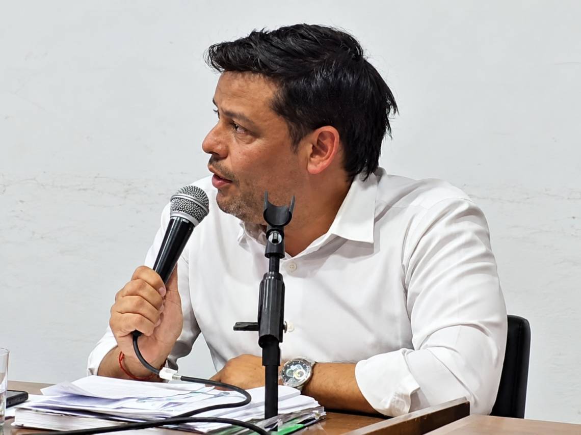 Rodrigo Alvizo, durante la sesión de este martes. (Crédito: STD)