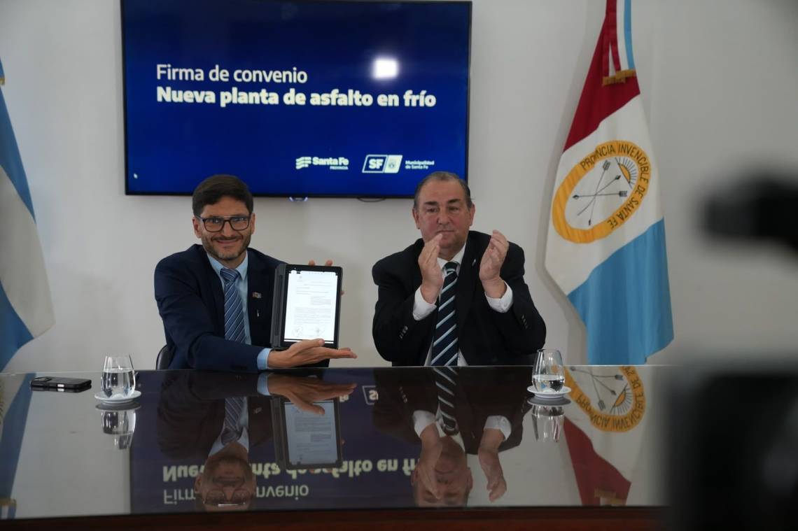 Pullaro y Poletti durante el anuncio. (Crédito: GSF)
