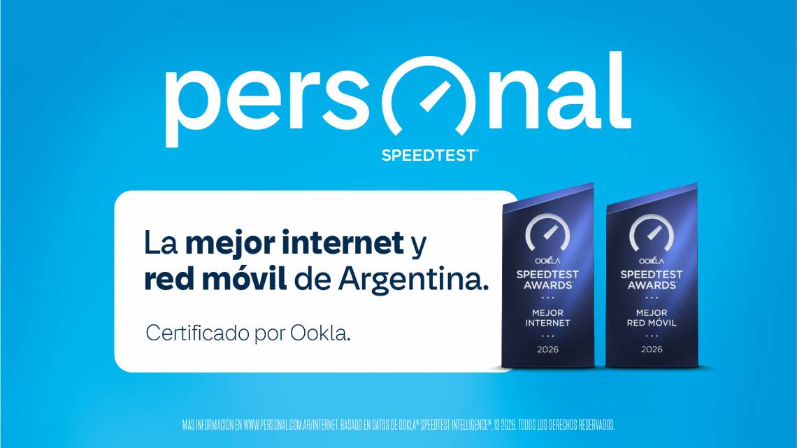 Personal recibe el premio a la mejor internet y red móvil de la Argentina.